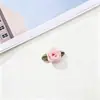Accesorios de Ropa Pequeñas Flores Estilo Coreano, Flores Decorativas Hechas a Mano para Textiles del Hogar DIY, Rosa Individual de Poliéster con Hojas, Al por Mayor en Stock