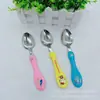 Cuchara de dibujos animados para niños vajilla de acero inoxidable cuchara engrosada entrenamiento para comer del bebé cuchara coreana venta al por mayor de un yuan