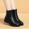 Populares 2026 Inverno Novo Sola Grossa Antiderrapante Leve Feminino Forrado com Lã Quente Sapatos de Couro Botas de Neve Sapatos Individuais