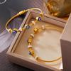 Europa y Estados Unidos estilo INS personalidad retro ojo del diablo pulsera de diamantes acero de titanio goteo de aceite chapado en oro de 18k moda pulsera de venta caliente