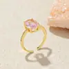 Anillo de pétalos en forma de corazón transfronterizo de AliExpress dulce fresco diseño de moda anillo abierto fabricantes femeninos joyería al por mayor
