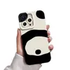Funda para Teléfono Panda Manzana 17 Pro Max 16 Nuevo 15 Linda 14 Pareja 11 Silicona Cobertura Total Anti-Caídas Cubierta Protectora