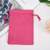 Bolsa de Lino Sintético Compuesto con Cordón, Bolsa de Empaque Sachet Vacío, Bolsa de Joyería con Cordón para Cuentas Budistas y Pulseras