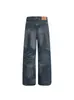 Jeans Retro Americanos con Bigotes para Hombre y Mujer, Nuevo Estilo Callejero 2025, Geniales y de Corte Holgado, Pantalones Lavados Rectos Adelgazantes
