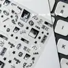 Estilo Fujian Manga de terror japonés estilo Junji Ito estilo ins Calcomanías de arte para uñas de dibujos animados negros simples Decoración DIY