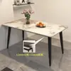 Mesa de comedor de losa de roca, adecuada para apartamentos pequeños, diseño moderno y minimalista, mesa y sillas de comedor, específicamente para propiedades de alquiler, mesa de comedor rectangular