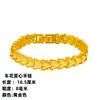 Kaiwei Popular Flor de Carro Triângulo Dourado Joia Pulseira Larga 8M em Forma de Coração Pulseira de Casamento para Namorada