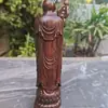 Figura tallada de Madera de Aloes Vietnamita de Ksitigarbha y Tang Sanzang, una Pieza de Artesanía de Madera Maciza para Altar Doméstico de Adoración