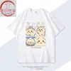 Camiseta Manga Curta Periférica de Anime Usachi do Desenho Chiikawa Chiikawa Verão Duas Dimensões Manga Meia para Homens e Mulheres
