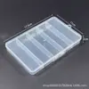 Transfronterizo Nuevo 5 Compartimentos Fijos Rejillas Transparentes Equipo de Pesca Caja para Señuelos Anzuelos Ferretería Clasificación Caja de Almacenamiento de Plástico con Tapa