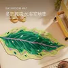 Alfombra antideslizante para baño con diseño de hojas moradas, alfombrilla absorbente para la entrada del baño, nuevo diseño 2026, alfombra de baño con forma única