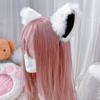 Horquilla blanco y negro anime gato de peluche oreja femenina tocado de zorro oreja de gato sirvienta estudiante accesorios para el cabello diadema para la cabeza