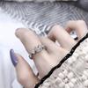 Anillo Rosa Diamante Barbie Sentido de Alta Gama Diseño de Nicho Femenino Anillo Abierto para Dedo Chica Rosa Celebridad de Internet Dama Estilo Dulce Fresco