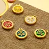 Pulseira Pingente Deus da Riqueza de Cinco Vias de Xizang Dourado Fosco Acessórios DIY Pingente de Contas da Fortuna Deus da Riqueza de Cinco Cores