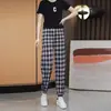 Seleccionados Cuidadosamente 2026 Nuevos Pantalones Florales Casuales de Hielo para Mujer, Holgados, con Cordón, de Cintura Alta, Pierna Recta, Talla Grande, Estilo Mom