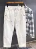 Pantalones de trabajo vaqueros de leñador americanos casuales elegantes para primavera y otoño, rectos, holgados, versátiles, de pierna ancha, modernos
