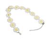 Colar de margaridas da moda transfronteiriça europeia e americana, colar feminino com faixa de pescoço de flor de margarida, gargantilha de renda branca, corrente de clavícula de margarida feminina