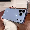 Nueva Funda para Teléfono Móvil Apple 17Promax Cristal de Hielo Brillante Vidrio Iphone16 con Película para Lente 15 Cobertura Total Anticaídas