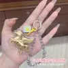 Llave de Oro Puro 999 Caballo Volador Pequeño Princesa Cadena para Teléfono Móvil Colgante Regalo para Novia Cumpleaños