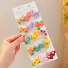 Coloridos pasadores de pelo de pulgar estilo coreano para niños y niñas, lindas diademas, dulces cordones para el pelo de niños, gomas elásticas de alta elasticidad, accesorios para el pelo