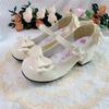 2025 Nuevo Estilo de Verano Estilo Japonés Estilo Jk Punta Redonda Lazo Zapatos Mary Jane, Zapatos Pequeños de Cuero Cómodos y Versátiles para Mujer