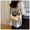 Bolsa de Nylon Fresca e Simples para Mulheres 2025 Nova Moda Versátil Bolsa Transversal Texturizada Bolsa de Ombro Venda por Atacado