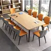 Mesa de conferencias, mesa larga, mesa grande simple y moderna, escritorio largo para sala de conferencias pequeña, combinación de mesa y silla para capacitación y lectura