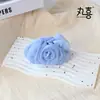 Pinza de Plátano Flor Rosa al Aire Estilo Coreano, Pinza Vertical Versátil tipo Hada para el Cabello, Pasador Floral Elegante, Estilo Nuevo