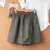 Calça-Saia Curta Estilo Workwear para Mulheres, Novo Design Verão 2026, Cintura Elástica, Anti-Exposição, Cintura Alta, Secagem Rápida, Modelo A-Line