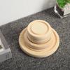 Base redonda de madeira pinho tampa de vidro fundo Eternal Flower Base Round Base Decoração Dust Cover Base de madeira