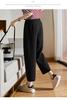 Pantalones de Hoz Sueltos de Primavera de Alta Calidad para Mujer Pantalones Harem Cortos Casuales Pantalones Globo de Moda para Mujer