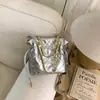 Bolso de Cubo Acolchado con Cadena Estilo Lujo Pequeño Retro para Mujer Otoño Elegante Lujo Ligero Versátil Bolso de Hombro Cruzado de Gama Alta