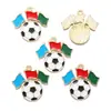 Chaveiro Pingente de Liga Metálica DIY com Gotejamento de Óleo Copa do Mundo Esportiva Futebol Pingente de Emblema Comemorativo W538