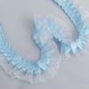 En stock 4cm poliéster con hilo de nieve hongo plisado hoja de loto encaje hecho a mano DIY tocado vestido de novia falda accesorios de ropa