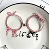 Pulsera de pareja melody coolomi un par para novia estuche pequeño de cuero pulsera de succión magnética para novias diadema femenina