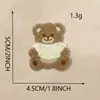 Bordado de Computadora Bordado de Toalla Parche de Oso de Dibujos Animados Parche Bordado Accesorios para Ropa Parche de Etiqueta de Tela Venta al por Mayor