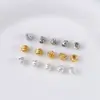 Bandeja de Flor de Oro de 18K que Conserva el Color Plata Calada Espaciadores de Copo de Nieve Incrustados Accesorios para Pulsera Material para Pulseras DIY Joyería