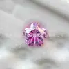 Zirconia Cortada Flor de Cerezo Incrustada Monocromática Zirconia Cúbica de 6 mm Diamante Suelto Pendiente Colgante Flor de Cinco Pétalos Piedra Principal Piedra Suelta