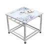 Mesa de comedor cuadrada plegable de acero inoxidable con un solo fuego para el hogar, mesa integrada con fuego para invierno de Hunan