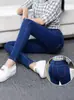 Nuevos Jeans de Mujer de Cintura Alta Otoño 2025 Talla Grande Mujer Ajustados Elásticos Pantalones de Pierna Pequeña Estilo Coreano Pantalones Lápiz Ajustados
