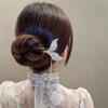 La nueva horquilla para el pelo con placa en la parte posterior de la cabeza de verano, tocado con borla de cola de pez de gran sentido, horquilla para el pelo con diamantes de imitación de perlas, joyería al por mayor