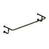 Perchero de pared lateral fijo, barra de ropa de pared, soporte simple de acero inoxidable para interiores, perchero