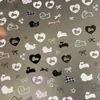 Pegatinas Coreanas Ins para Uñas Estéreo en Relieve Líneas Lindas Muñeco de Nieve Casa Pluma Cdd para Uñas Soporte para Teléfono Tableta Pegatina