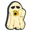 Série Fantasma de Halloween Caneta com Contas Patch Espesso Dupla Face Cola Macia de PVC Contas Queimadas Corrente de Celular DIY Acessórios Perfurados