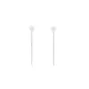 Pendientes de Hilo de Plata de Ley S925 Coloridos de Camelia para Mujer, Joyería al por Mayor de Cadena Corta para Oreja con Diseño de Nicho