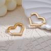 Brincos de Amor em Latão Brincos de Estilo Frio para Mulheres Simples Moda Pino de Prata 925 Brinco de Tarraxa Brincos Elegantes de Ouro 18K
