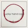 Pulsera Simple de Hilo Rojo de Trébol Pulsera Tejida Año Zodiacal Ins Pareja Mejor Amigo Seguridad Estudiante Joyería de Hilo Rojo