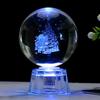 Bola de cristal 3D con tallado interior, luz nocturna, colorida y luminosa, base de cristal, regalo para el hogar, venta al por mayor