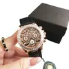 Reloj para Hombre de Esfera Grande de Alto Valor Lujo Automático Reloj Seis Manecillas Segundero Continuo Patrón de Tigre Reloj Dominante para Hombre