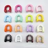 Llavero de Herradura de Colores, Llavero de Cuenta Abierta en Forma de D Pintada, Accesorio DIY, Anillo de Conexión de Aleación